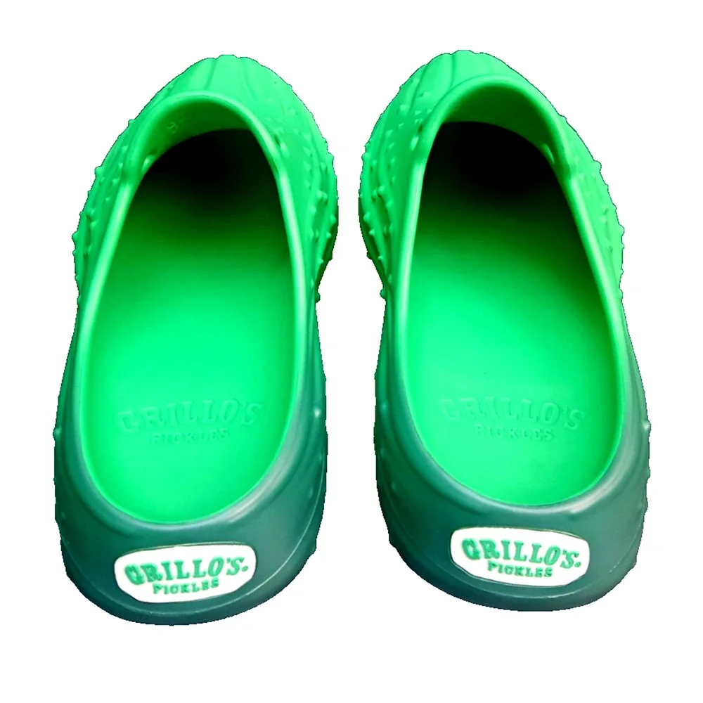 RARE GRILLO'S PICKLES — LIMITED-RELEASE PICKLE SLIDES-CLOGS